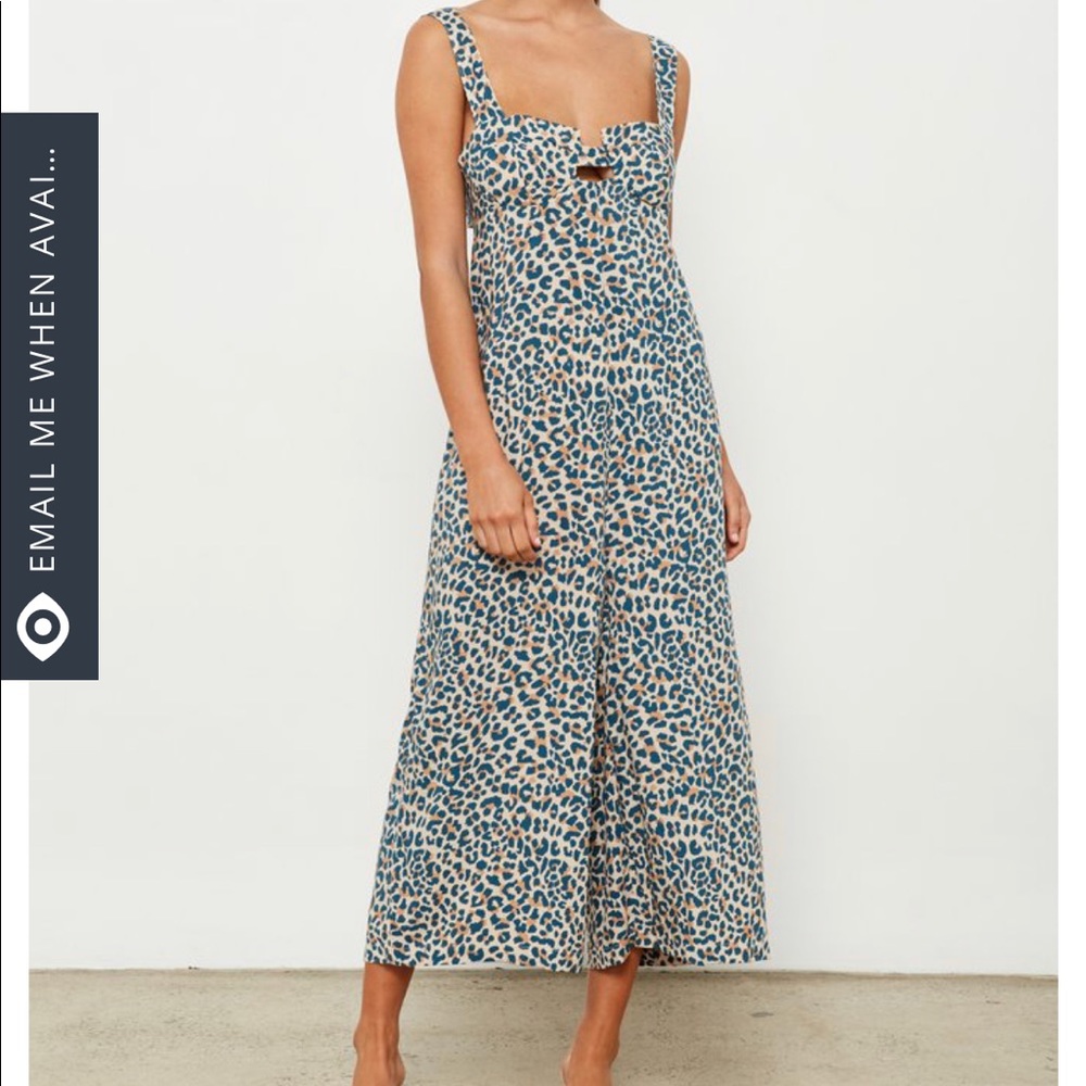 Aila Blue Jenny Jumpsuit- Leopard Print